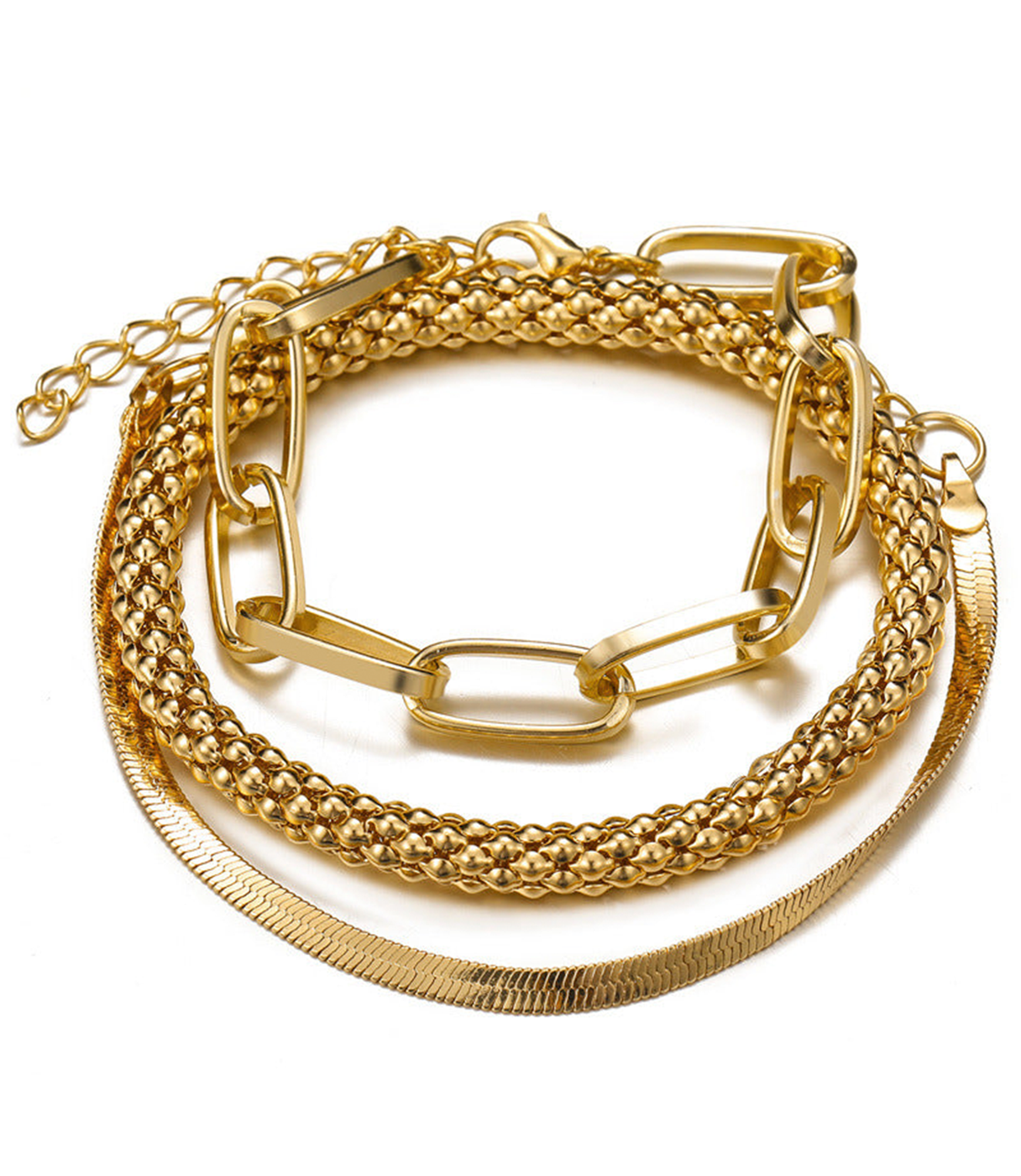 Luna Refined Chain Bracelet Trio – Premium Set