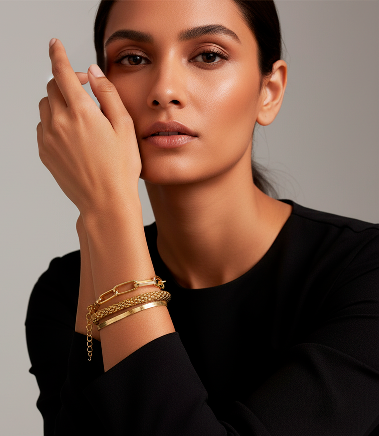 Luna Refined Chain Bracelet Trio – Premium Set