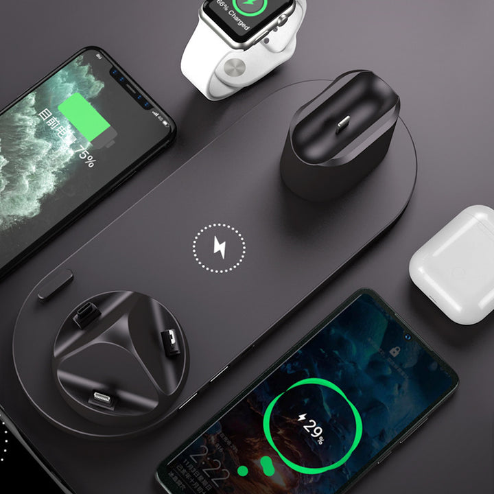 6 in 1 Dock Station – Fast Charger for iPhone, Phone and Smartwatch