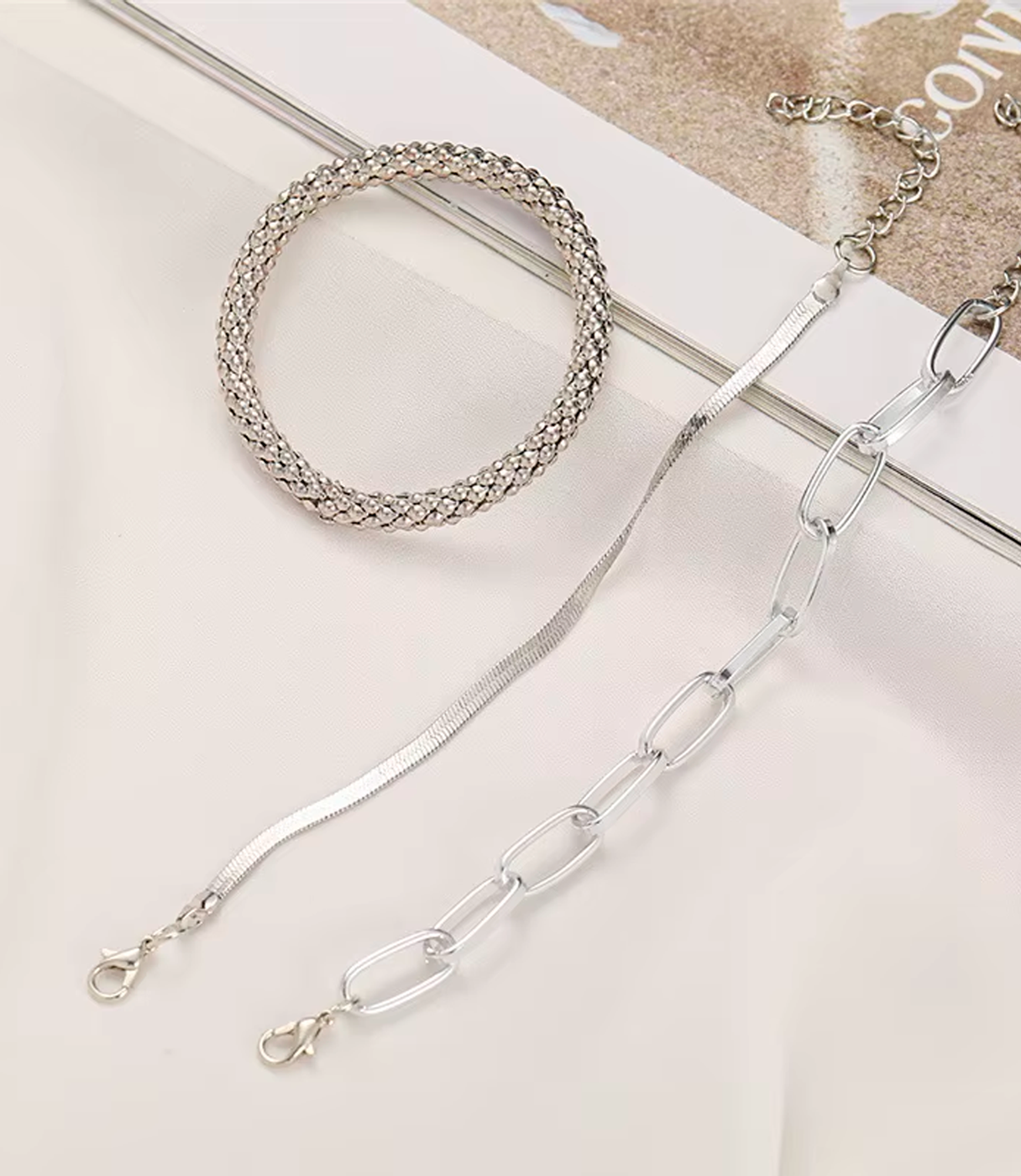 Luna Refined Chain Bracelet Trio – Premium Set