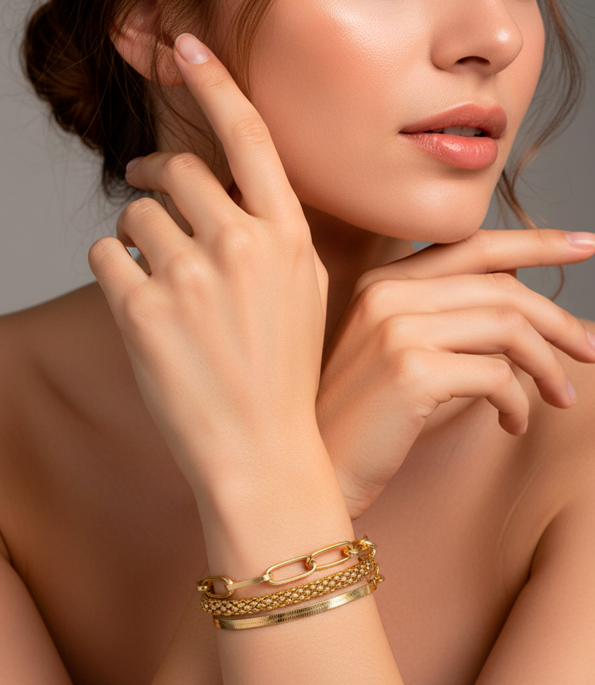 Luna Refined Chain Bracelet Trio – Premium Set