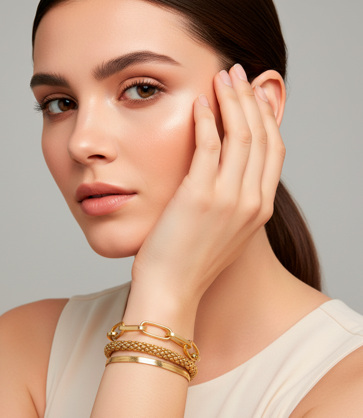 Luna Refined Chain Bracelet Trio – Premium Set