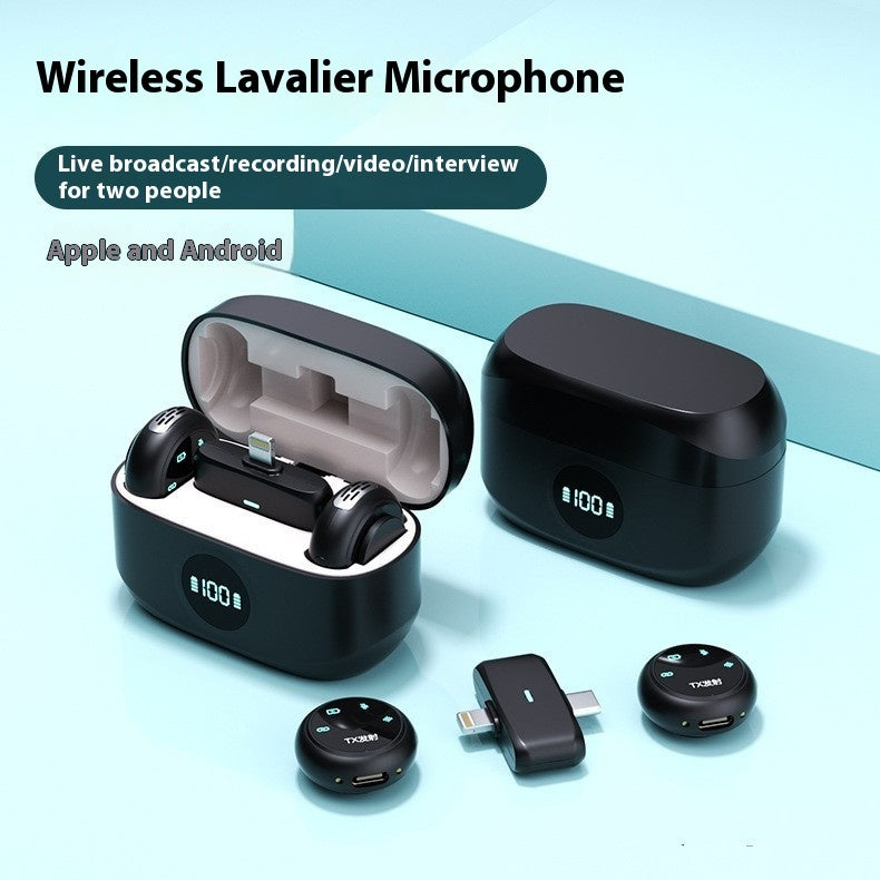 Wireless Dual-Mic Lapel System for iPhone & Android