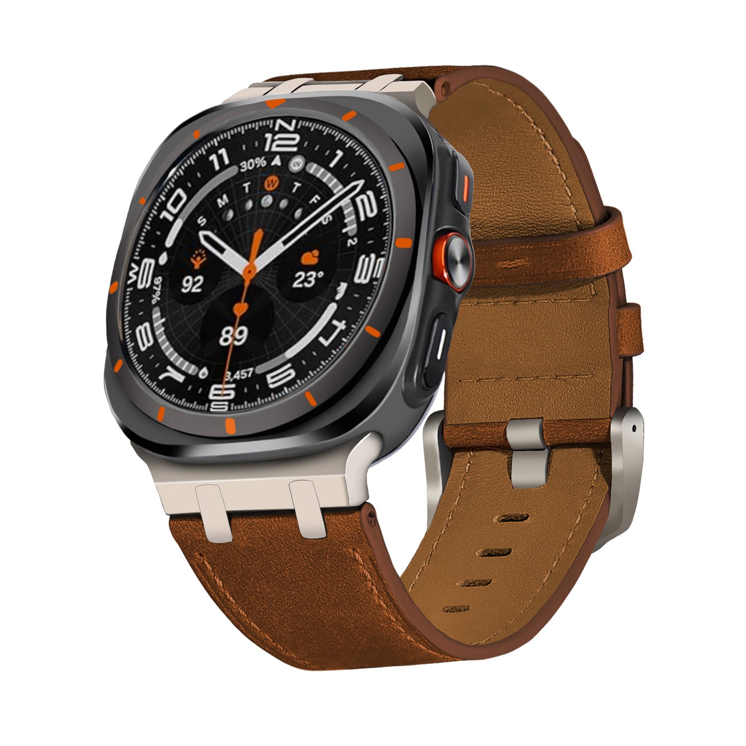 Ultra Crazy Horse Leather Watch Strap – AP Style Stainless Steel Head