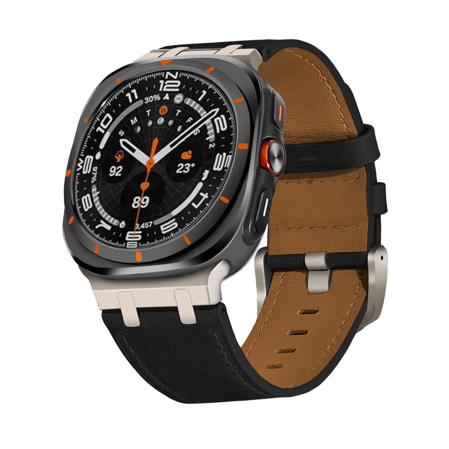 Ultra Crazy Horse Leather Watch Strap – AP Style Stainless Steel Head