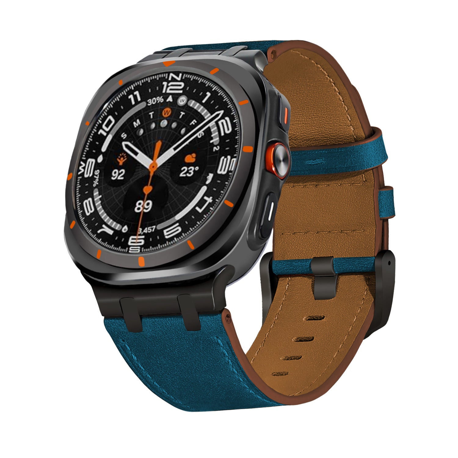 Ultra Crazy Horse Leather Watch Strap – AP Style Stainless Steel Head