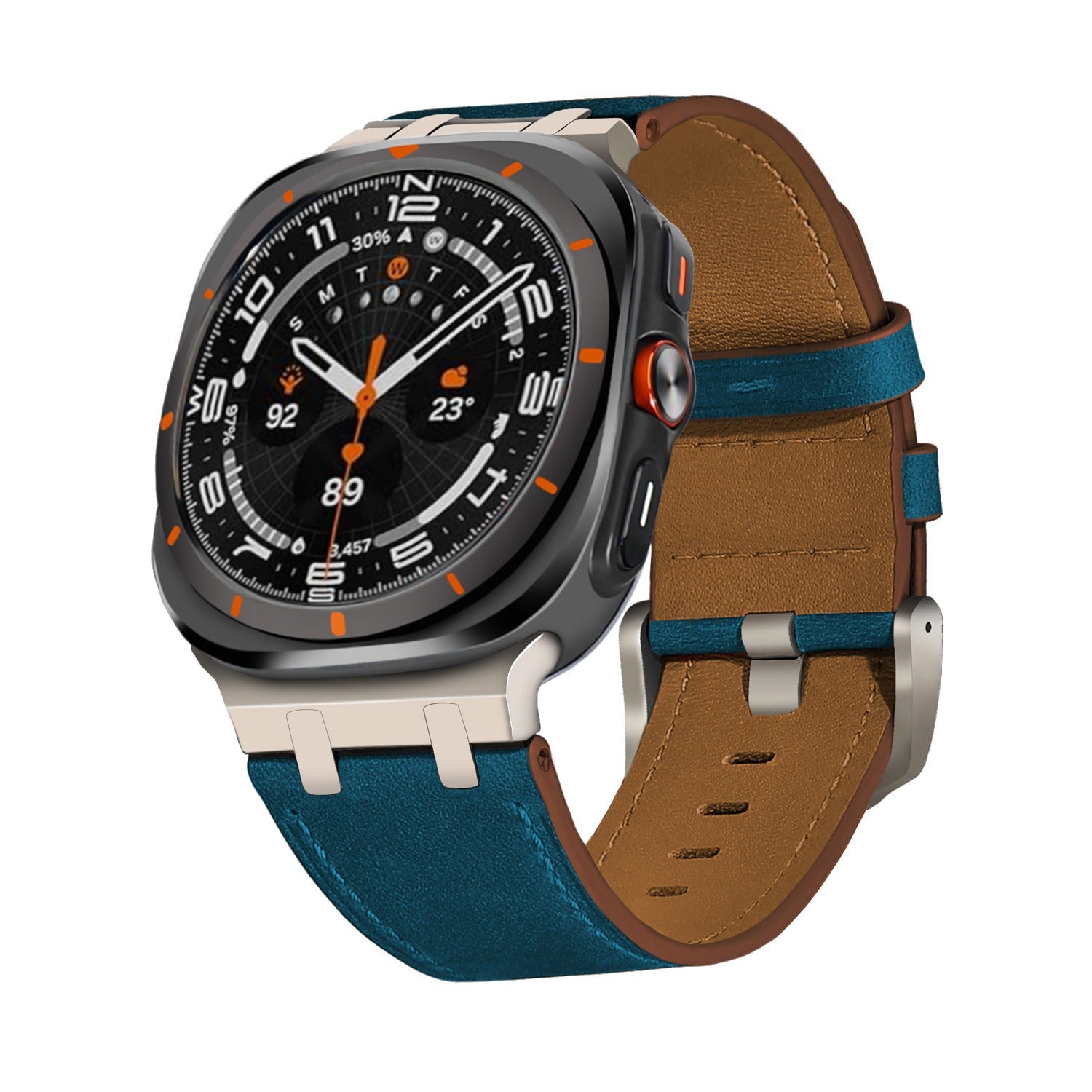 Ultra Crazy Horse Leather Watch Strap – AP Style Stainless Steel Head