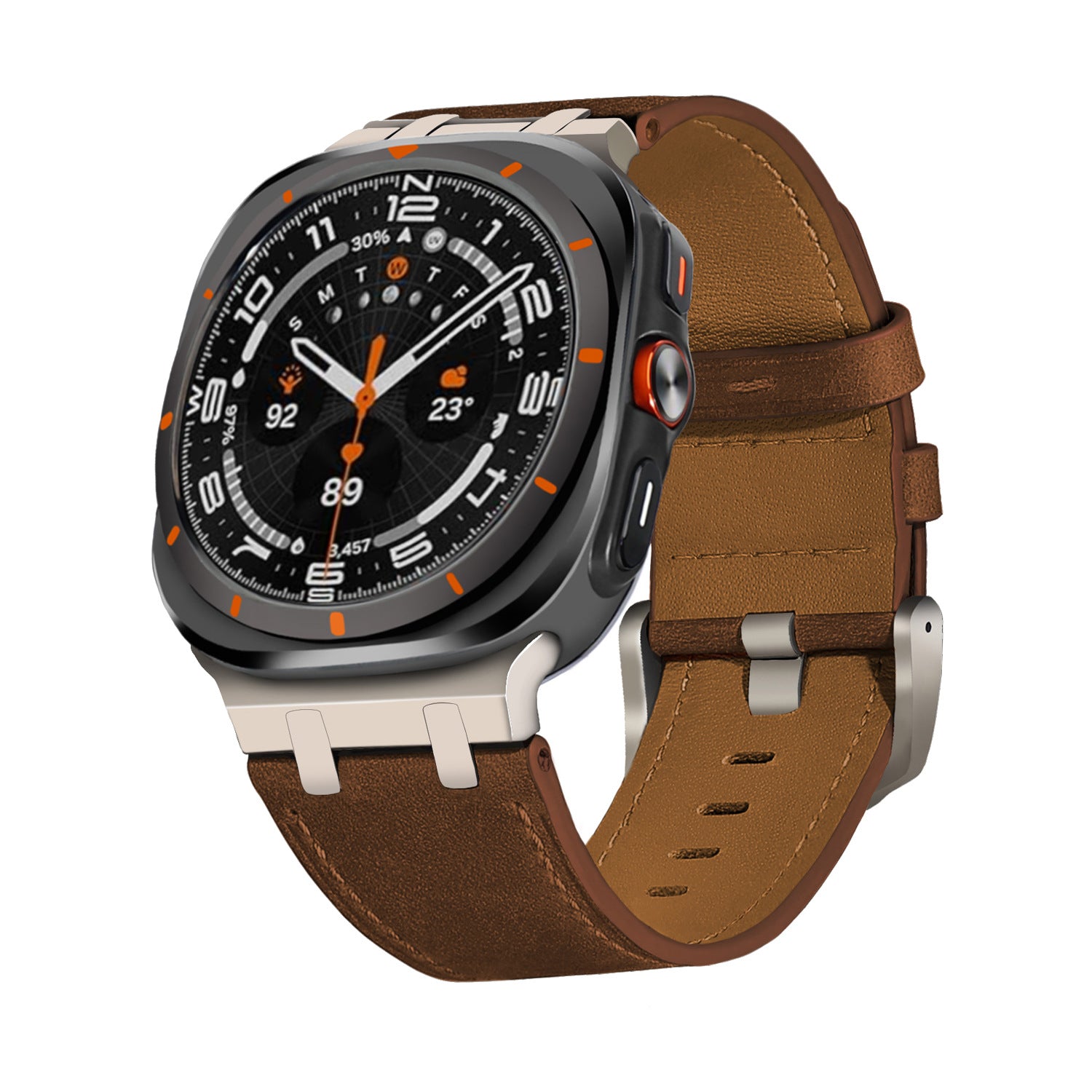 Ultra Crazy Horse Leather Watch Strap – AP Style Stainless Steel Head