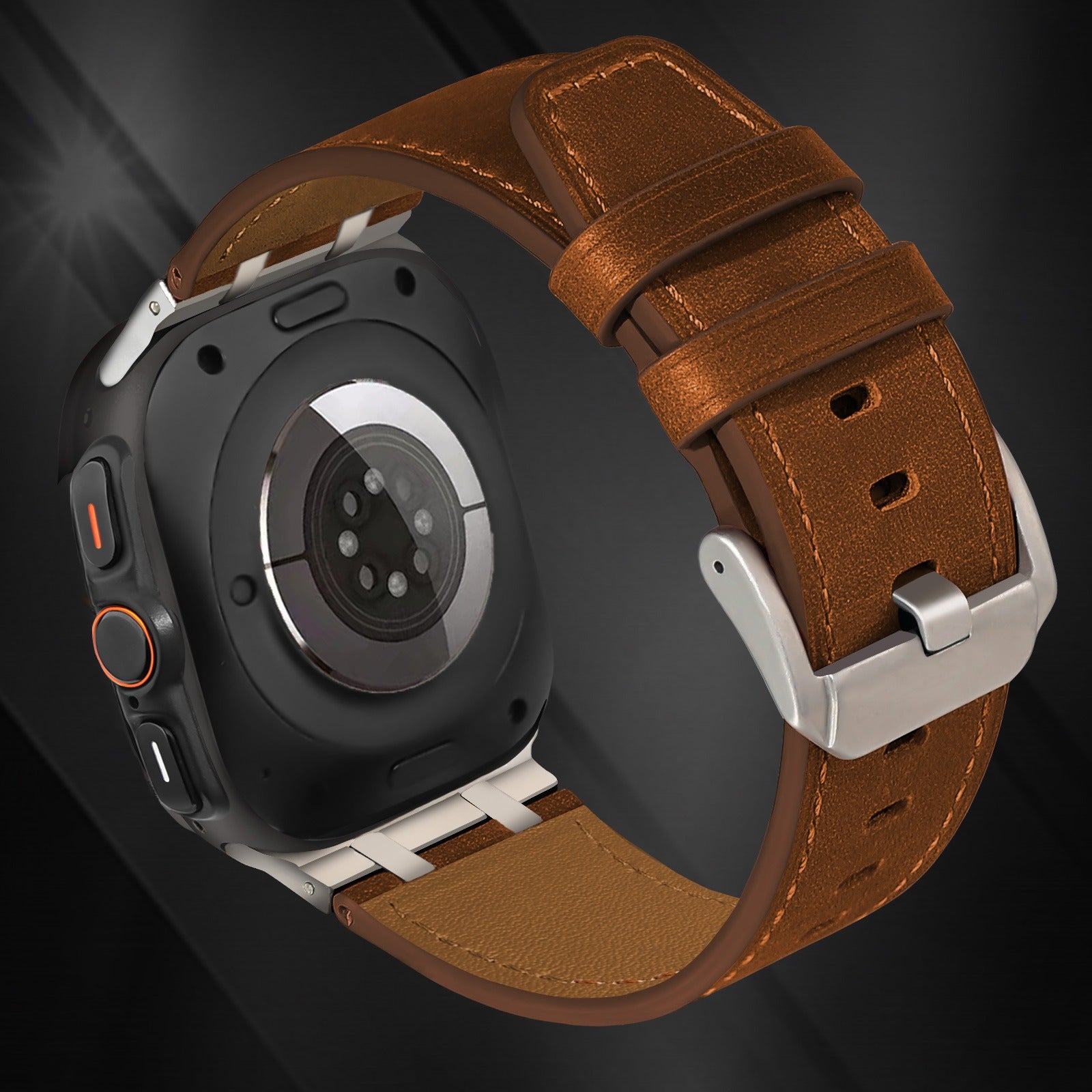 Ultra Crazy Horse Leather Watch Strap – AP Style Stainless Steel Head