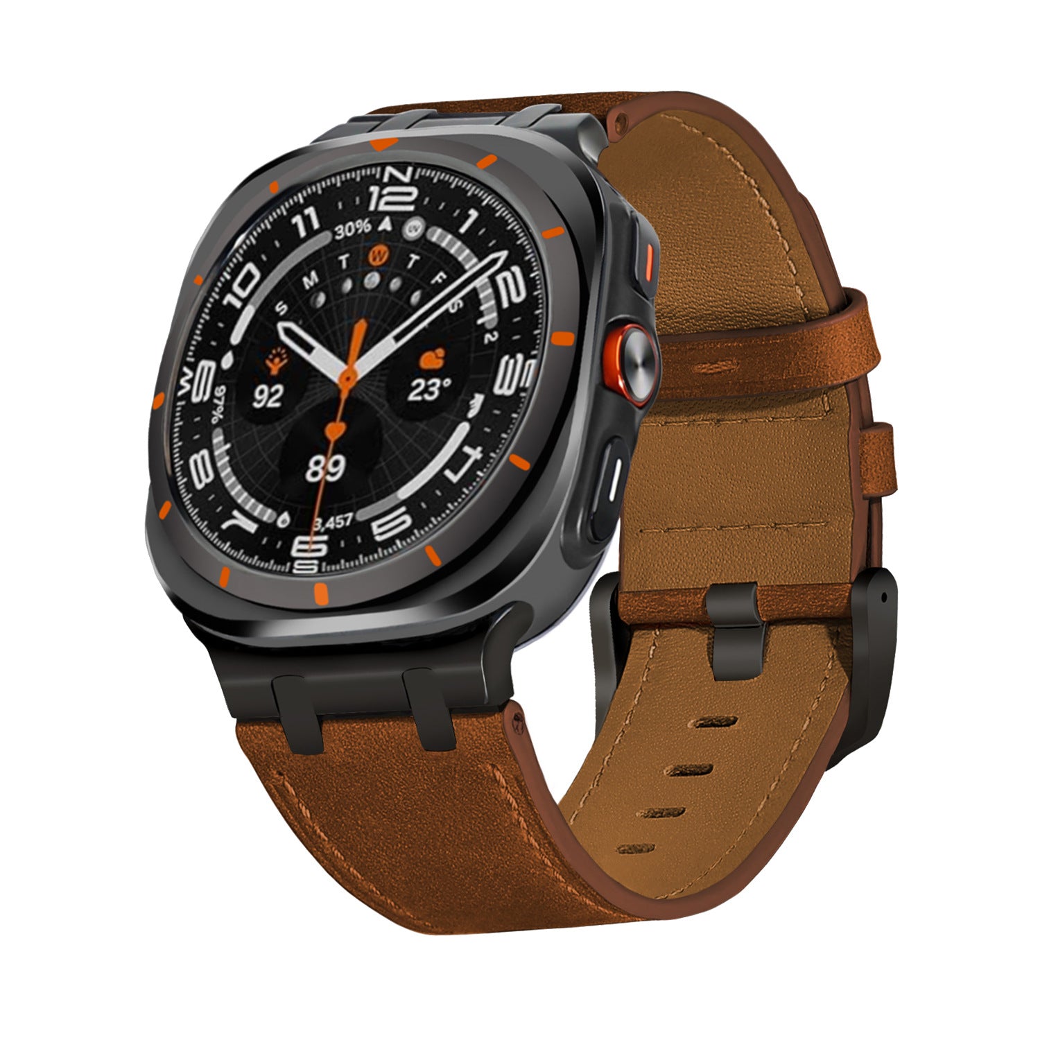 Ultra Crazy Horse Leather Watch Strap – AP Style Stainless Steel Head