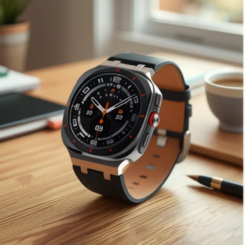 Ultra Crazy Horse Leather Watch Strap – AP Style Stainless Steel Head