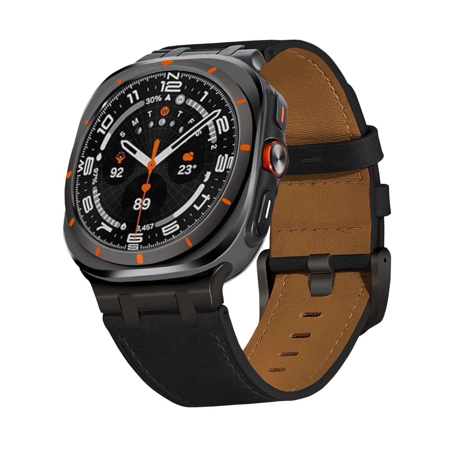 Ultra Crazy Horse Leather Watch Strap – AP Style Stainless Steel Head