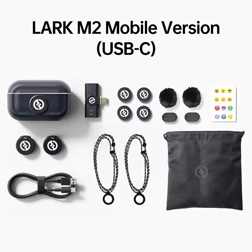 Hollyland Lark M2 Wireless Lavalier Microphone for iPhone Android