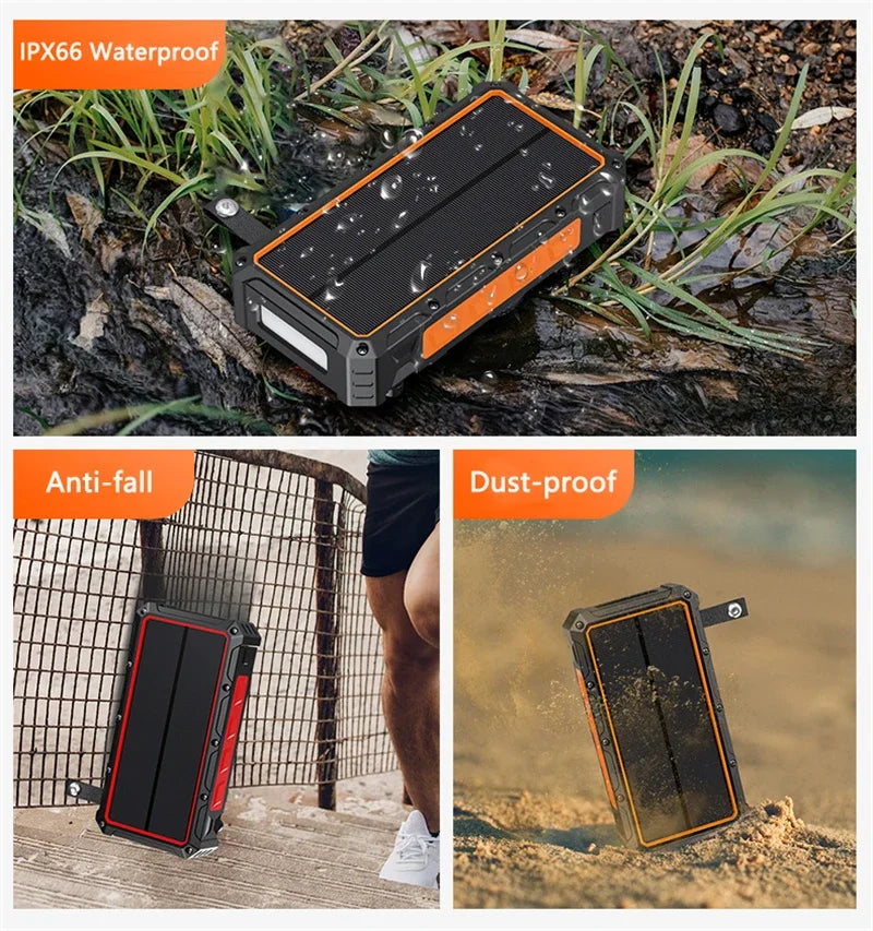20000mAh Hand Crank Solar Power Bank