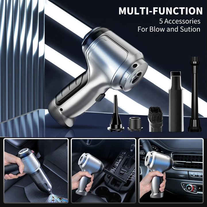 Portable Wireless Car Vacuum – 4-in-1