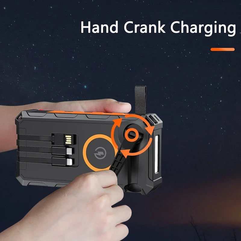 20000mAh Hand Crank Solar Power Bank