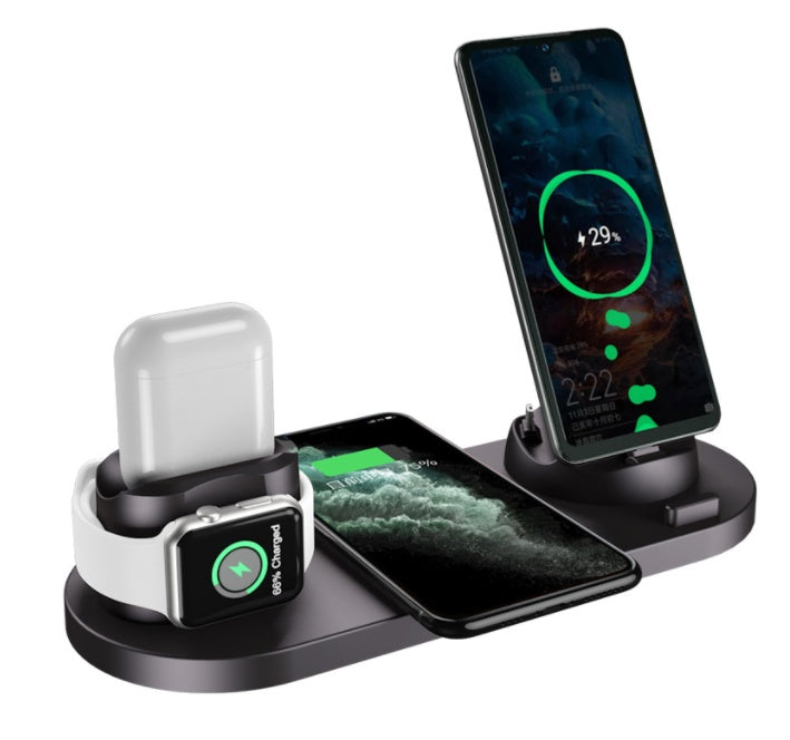 6 in 1 Dock Station – Fast Charger for iPhone, Phone and Smartwatch